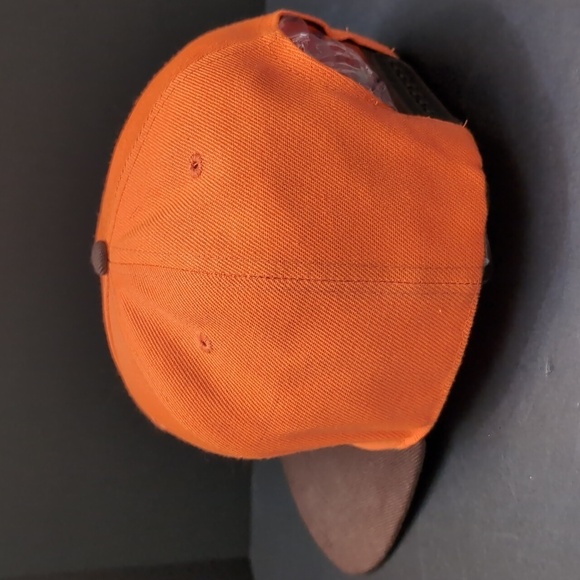 Reese's Pieces Men's Orange/Brown Flat Bill Snapback Hat . - Picture 3 of 8